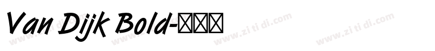 Van Dijk Bold字体转换